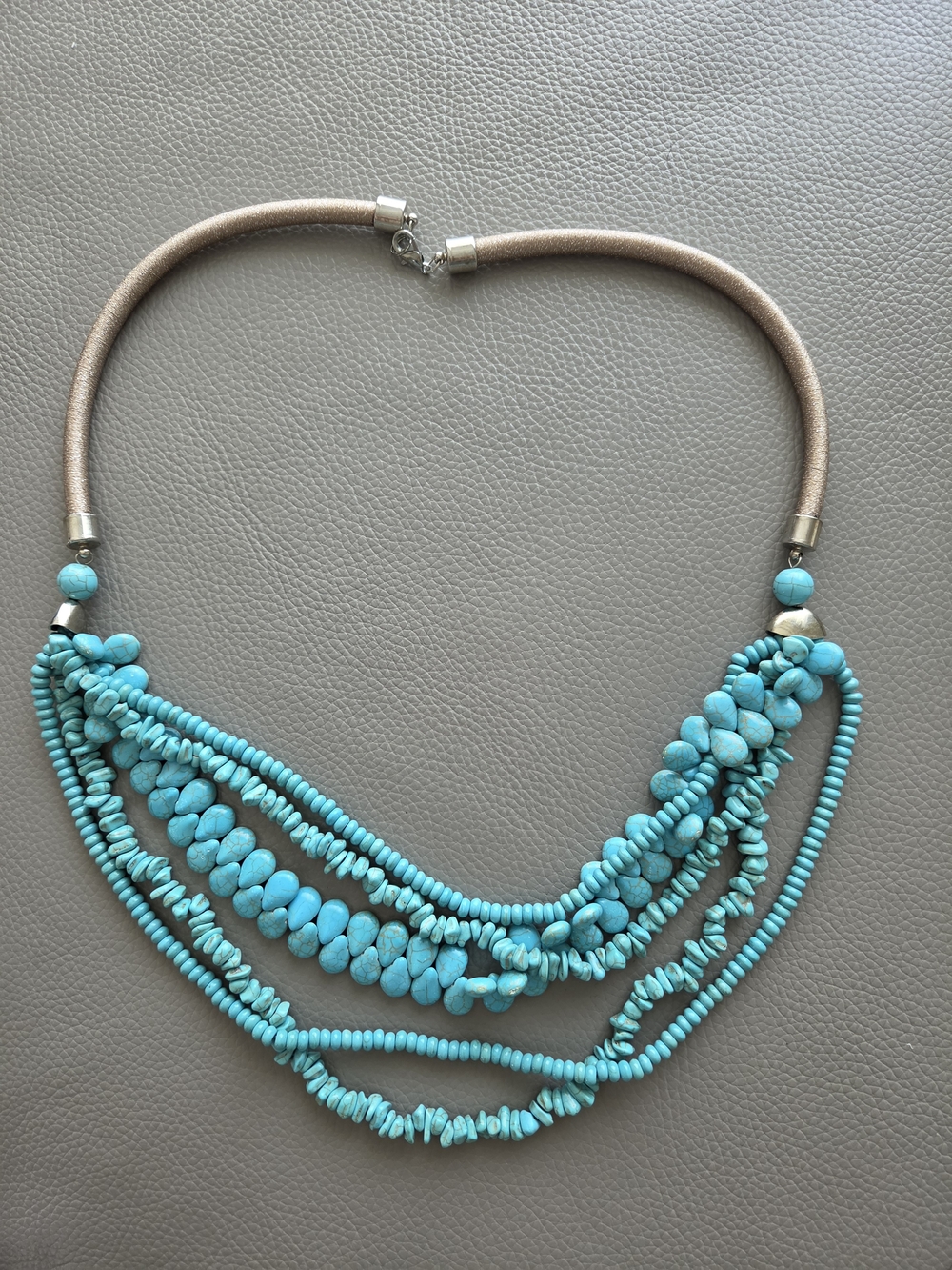 Turquoise Multi-Strand Bead Necklace